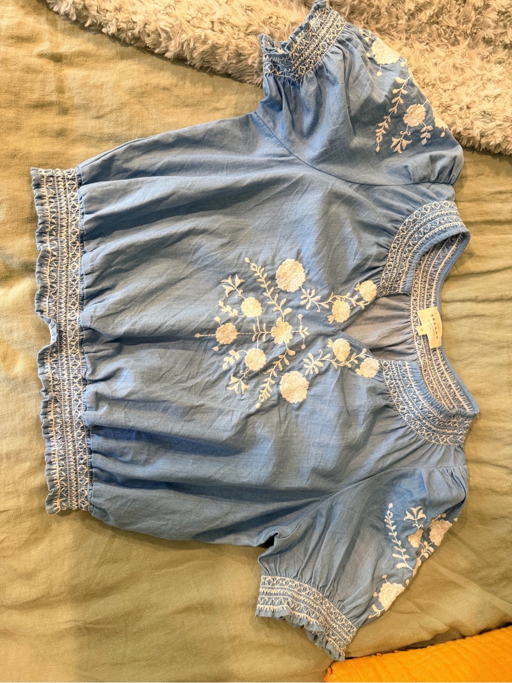 Sézane Marru Blouse in light chambray size 6 - Picture 3 of 7